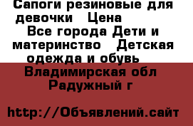 Сапоги резиновые для девочки › Цена ­ 1 500 - Все города Дети и материнство » Детская одежда и обувь   . Владимирская обл.,Радужный г.
